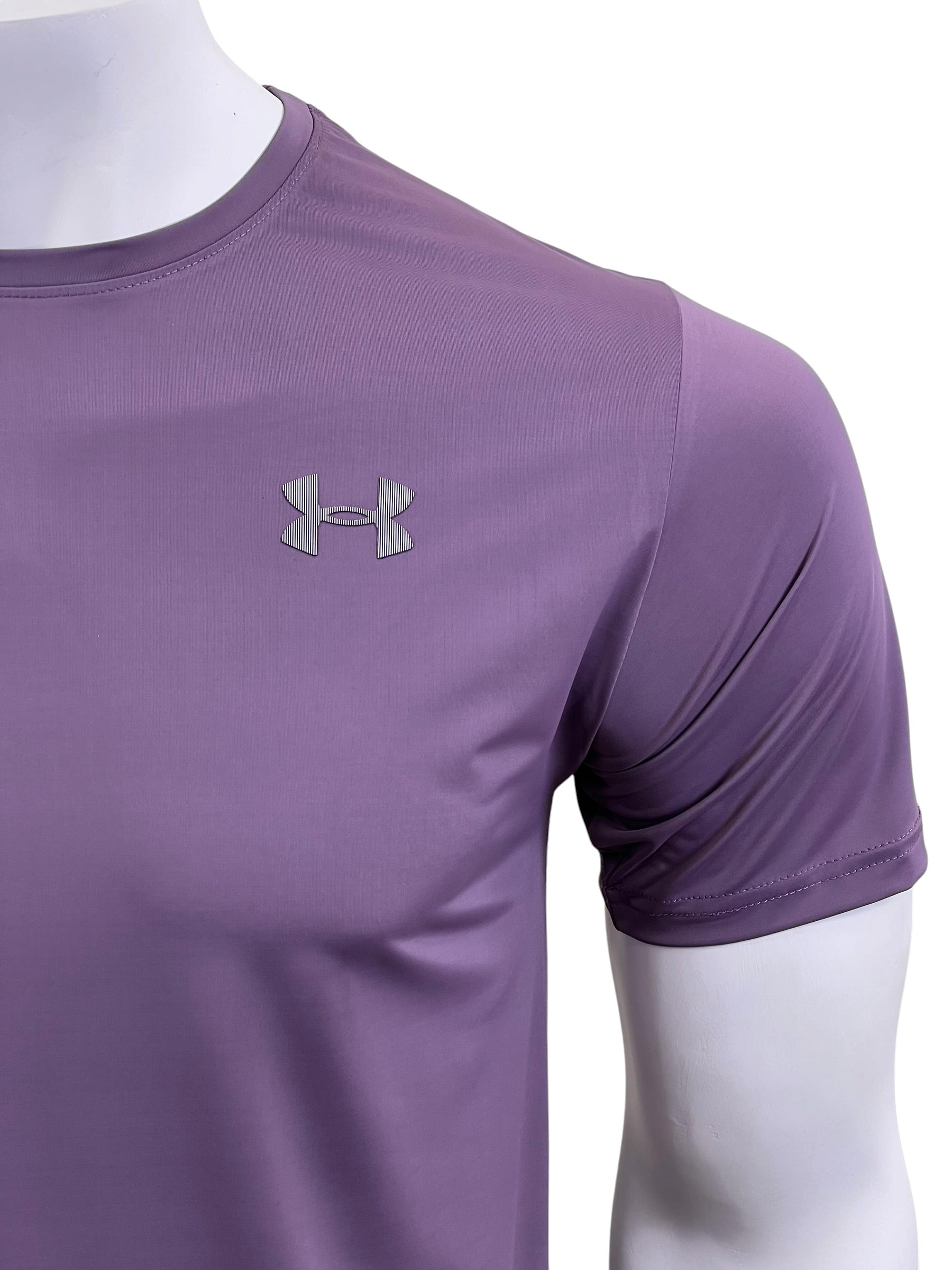 UA Dri-fit Tee – 4-Way Stretch- Dark Purple
